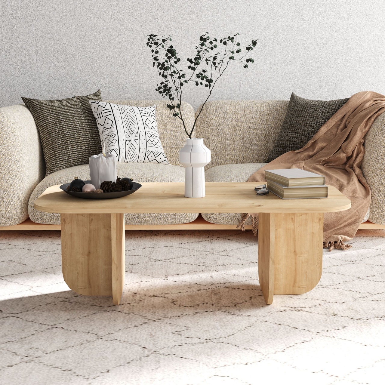Măsuţă de cafea, Becaj Sapphire, UnicUtil, Stejar Safir, Lățime: 120 cm, Înălțime: 41,4 cm, Adâncime: 60 cm - view 2