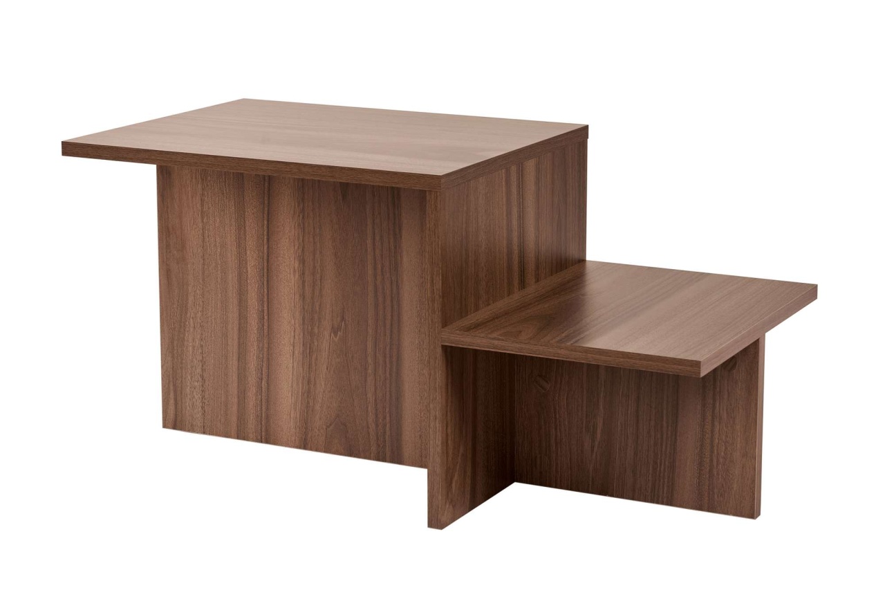 Măsuţă de cafea, Harmony Walnut, UnicUtil, Nuc, Lățime: 80 cm, Înălțime: 40 cm, Adâncime: 40 cm - view 4