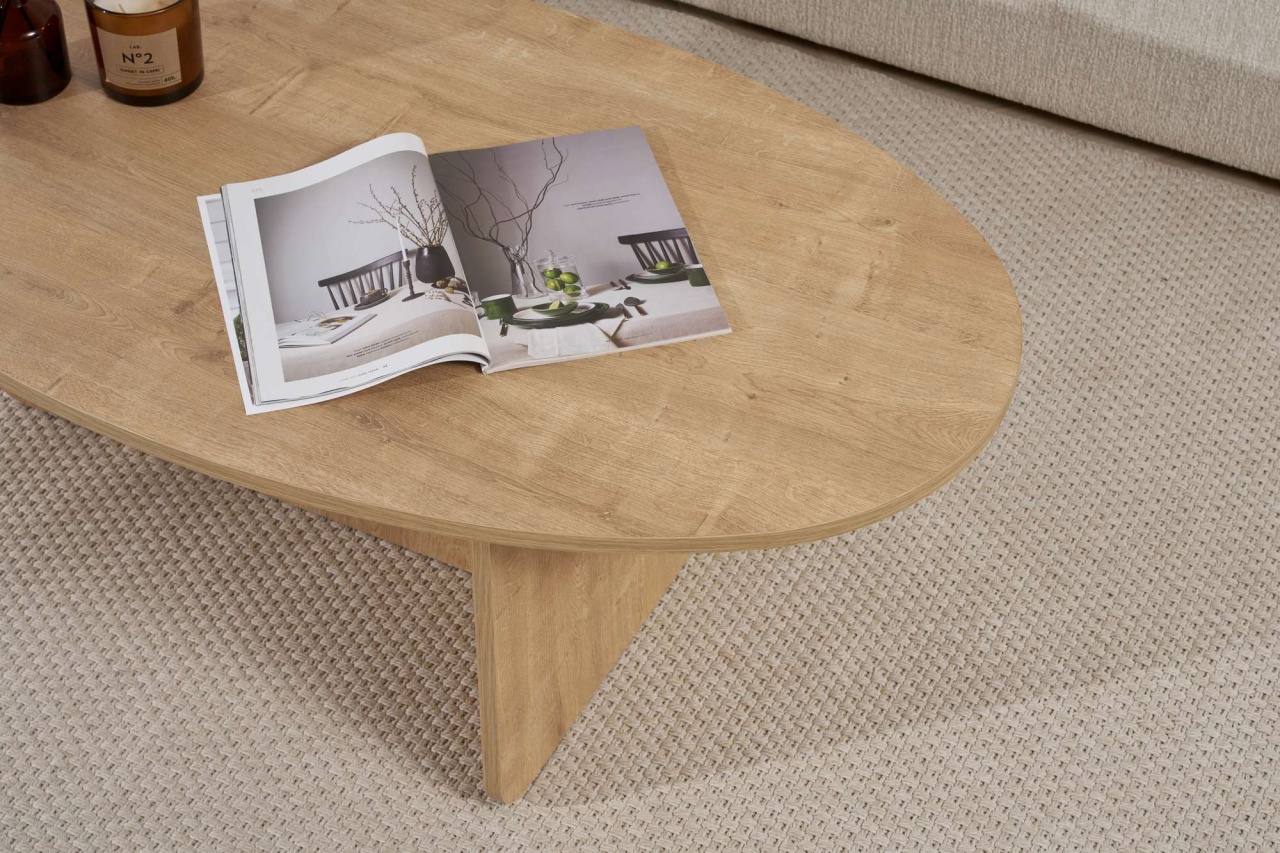 Măsuţă de cafea, Orba Oak, UnicUtil, Stejar, Lățime: 120 cm, Înălțime: 40 cm, Adâncime: 65 cm - view 6