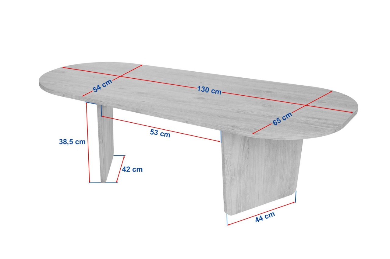Măsuţă de cafea, Ovalis Atlantic, UnicUtil, Pin Atlantic, Lățime: 130 cm, Înălțime: 40 cm, Adâncime: 65 cm - view 8