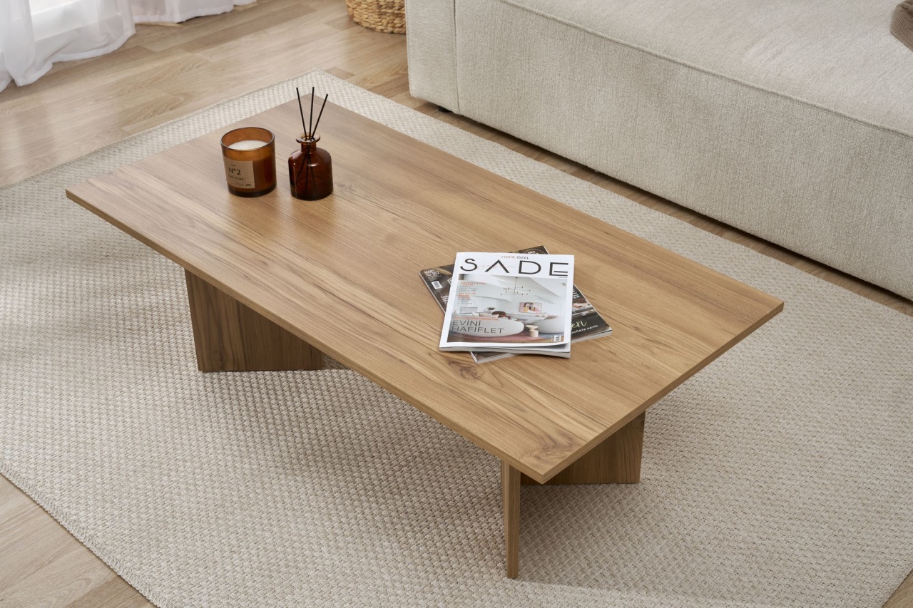 Măsuţă de cafea, Sabin Vnt, UnicUtil, Stejar, Lățime: 119 cm, Înălțime: 40 cm, Adâncime: 60 cm - view 7