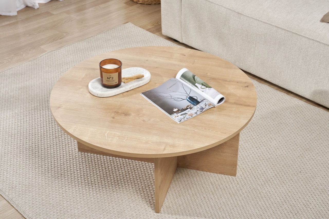 Măsuţă de cafea, Soleil Sapphire, UnicUtil, Stejar Safir, Lățime: 90 cm, Înălțime: 40 cm, Adâncime: 90 cm - view 6