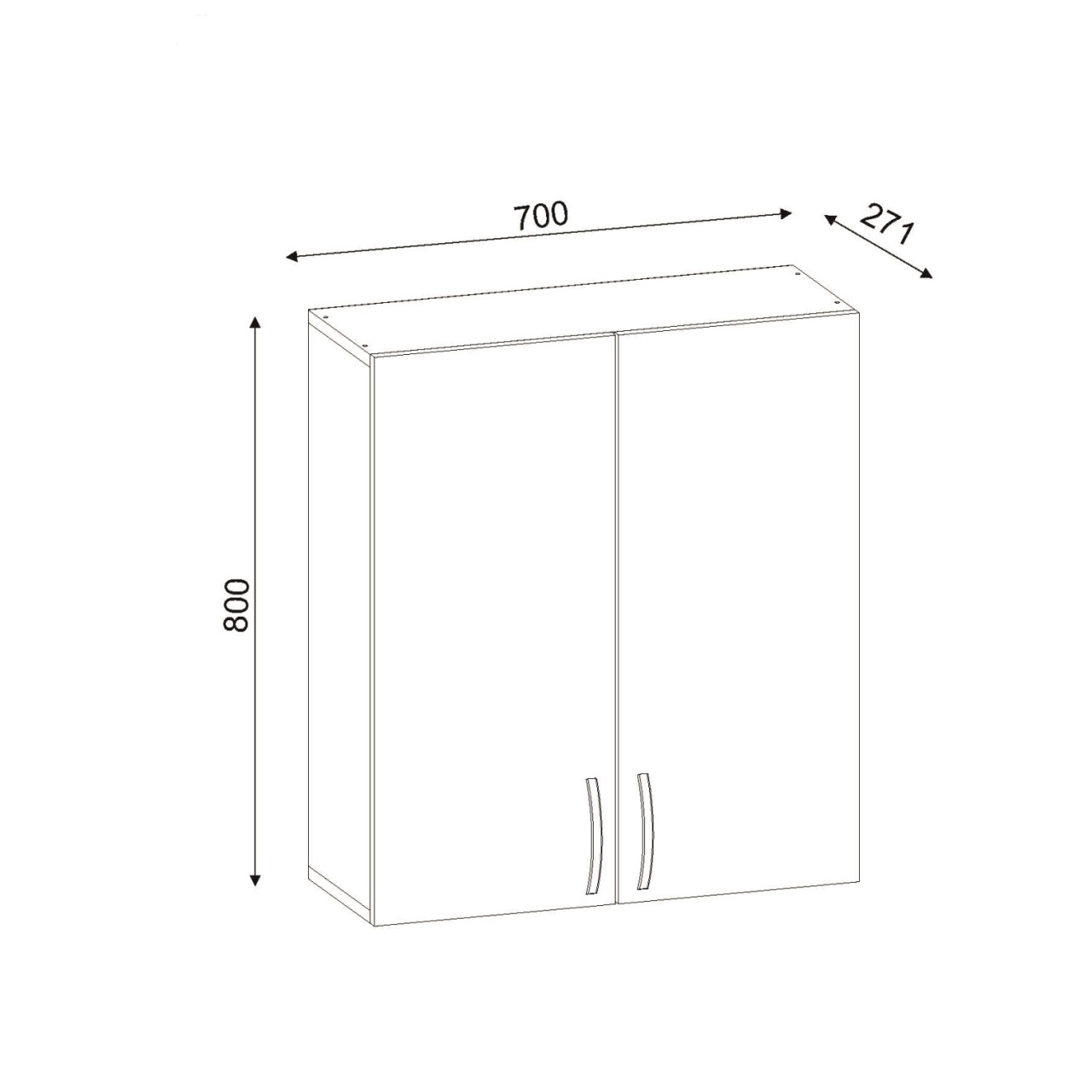Organizator, Compact Store, UnicUtil, 70 x 27.1 x 80 cm, Alb - imagine 7