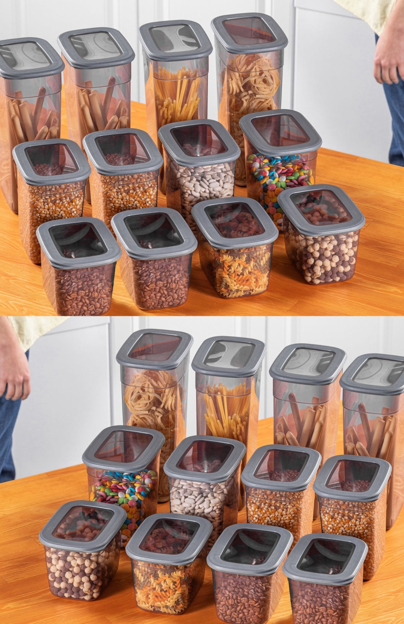Set 24 recipiente alimentare , UnicUtil, Lightweight Durable, Antracit - view 9