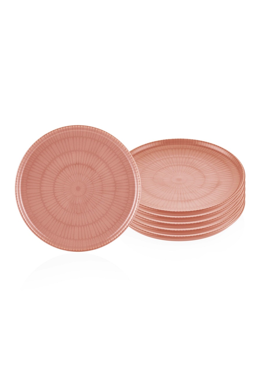 Set Farfurii (6 Bucati), Storm leaf, UnicUtil, Culoarea Somon - 2 | YEO