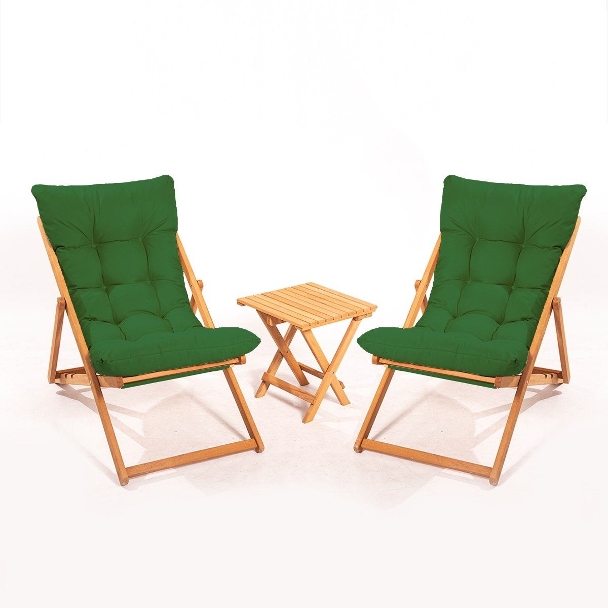 Set Gradina - Masa si Scaune (3 Bucati), Echo bits, UnicUtil, Culoarea Verde Natural - 2 | YEO