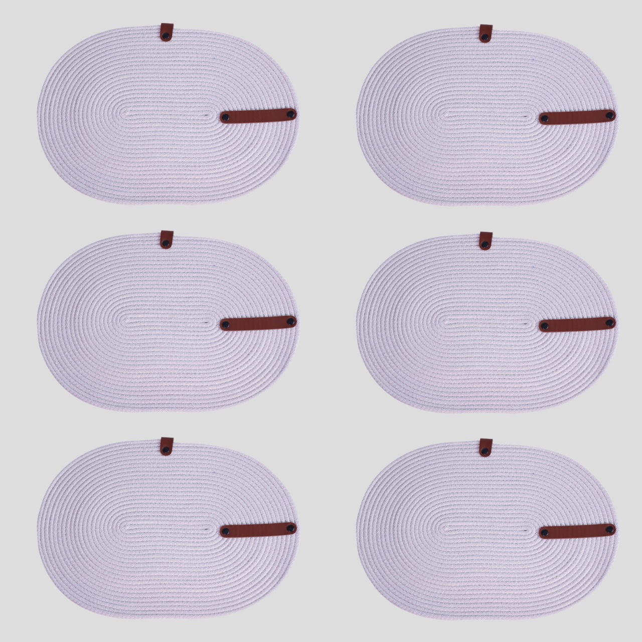 Set Suporturi Masa (6 Bucati), Bundle leaf, UnicUtil, Culoarea Crem - 2 | YEO