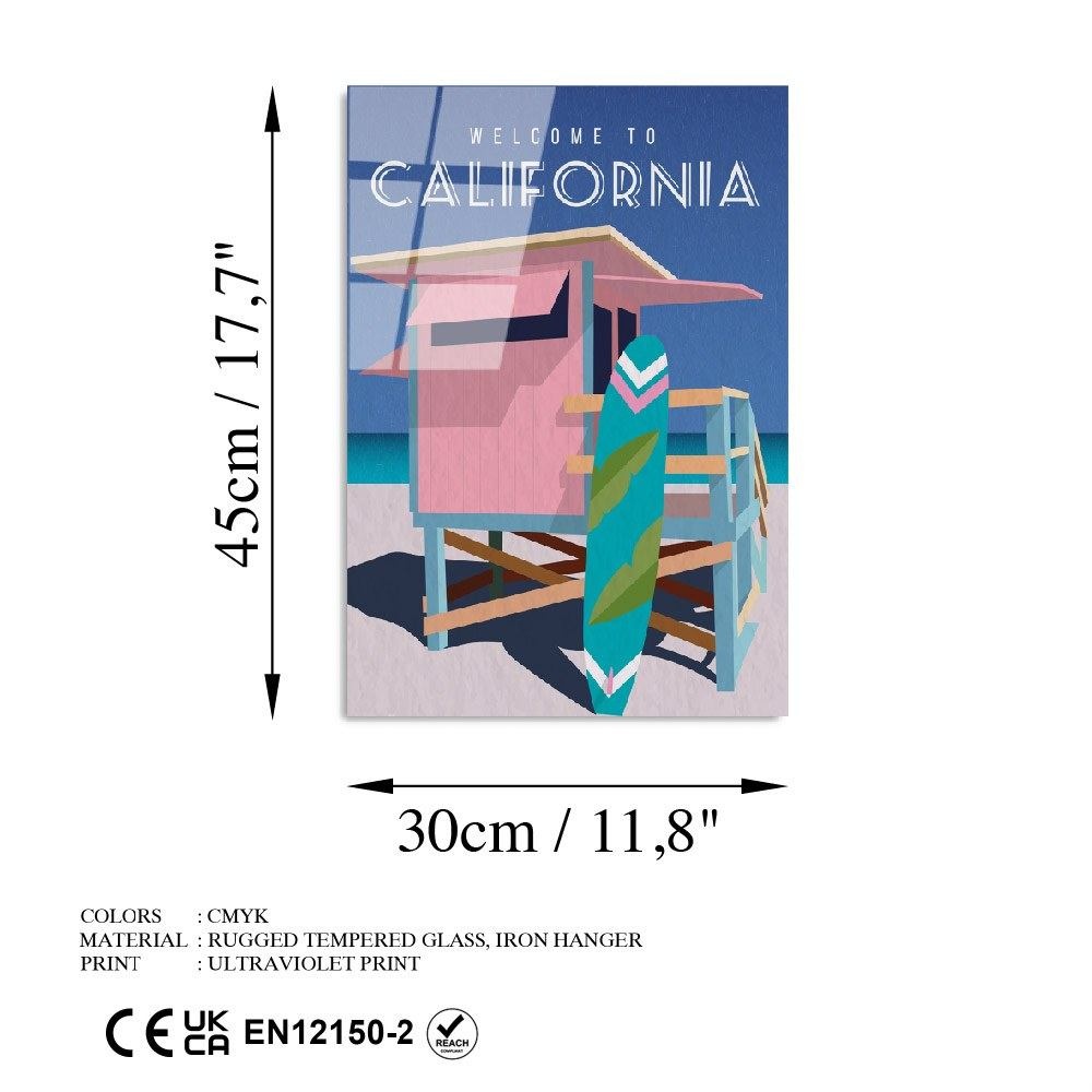 Tablou decorativ din sticla securizata, Shade glow, UnicUtil, Culoarea Multicolor - view 7