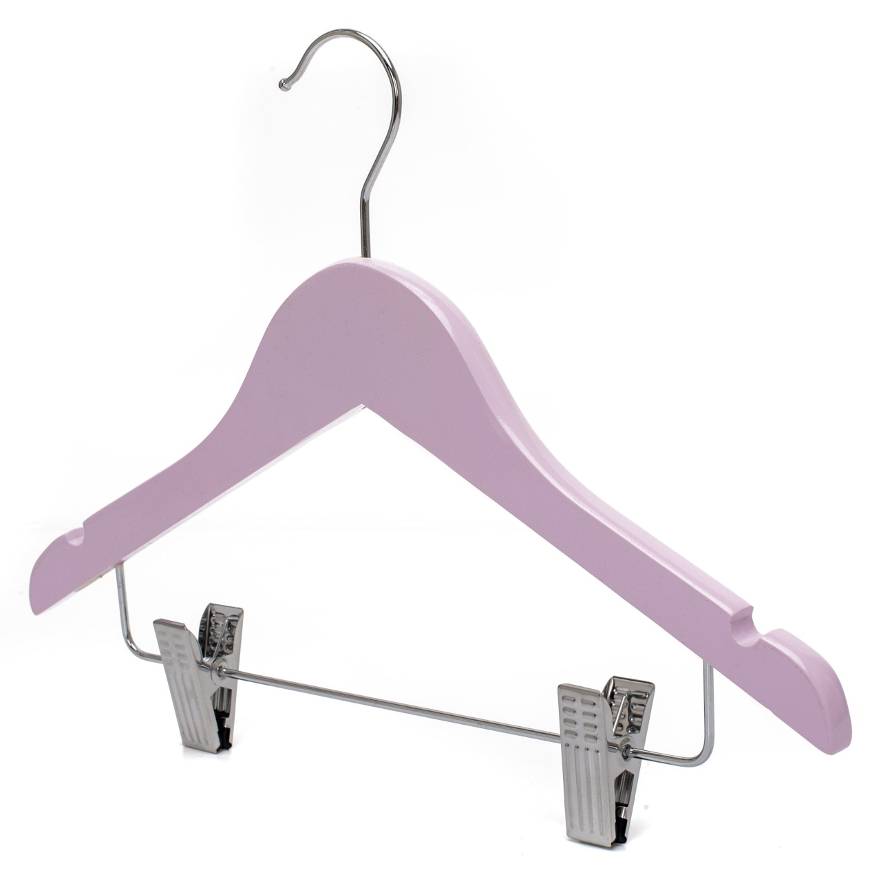 Umeraș din lemn de artar cu clip metalic, pentru copii, Roz, 1 bucata - imagine 4