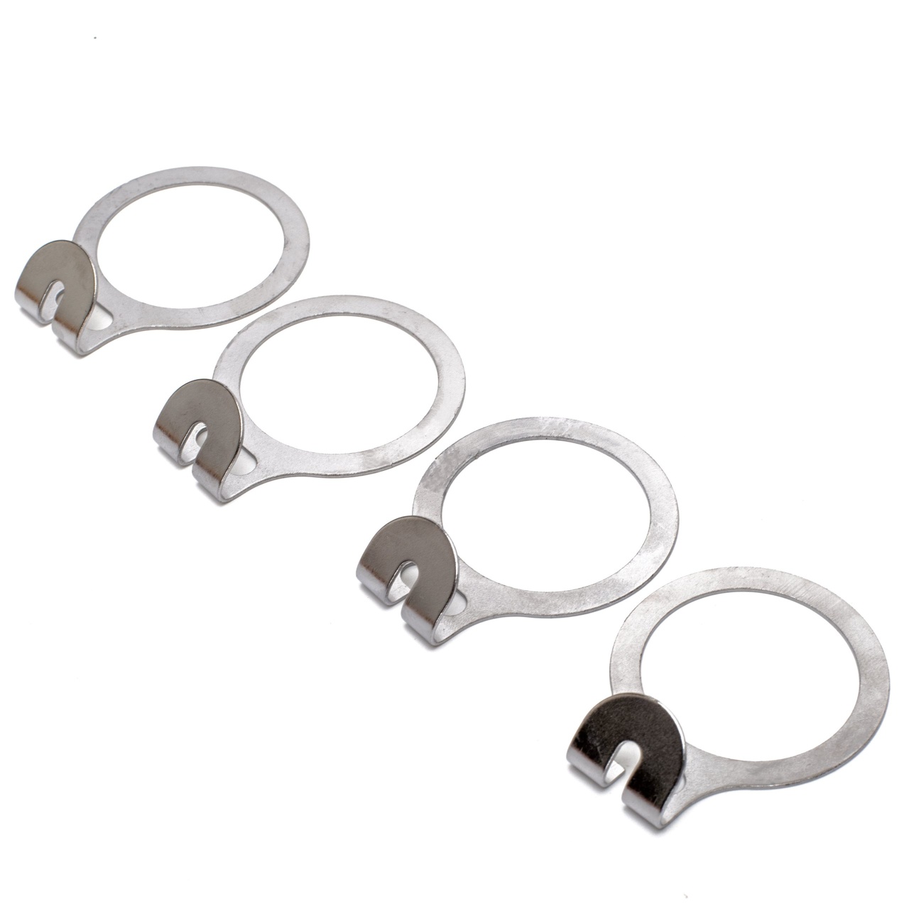 Umeraș Hotel din lemn cu cârlig antifurt și clipsuri metalice, Alb, 1 bucata - imagine 7