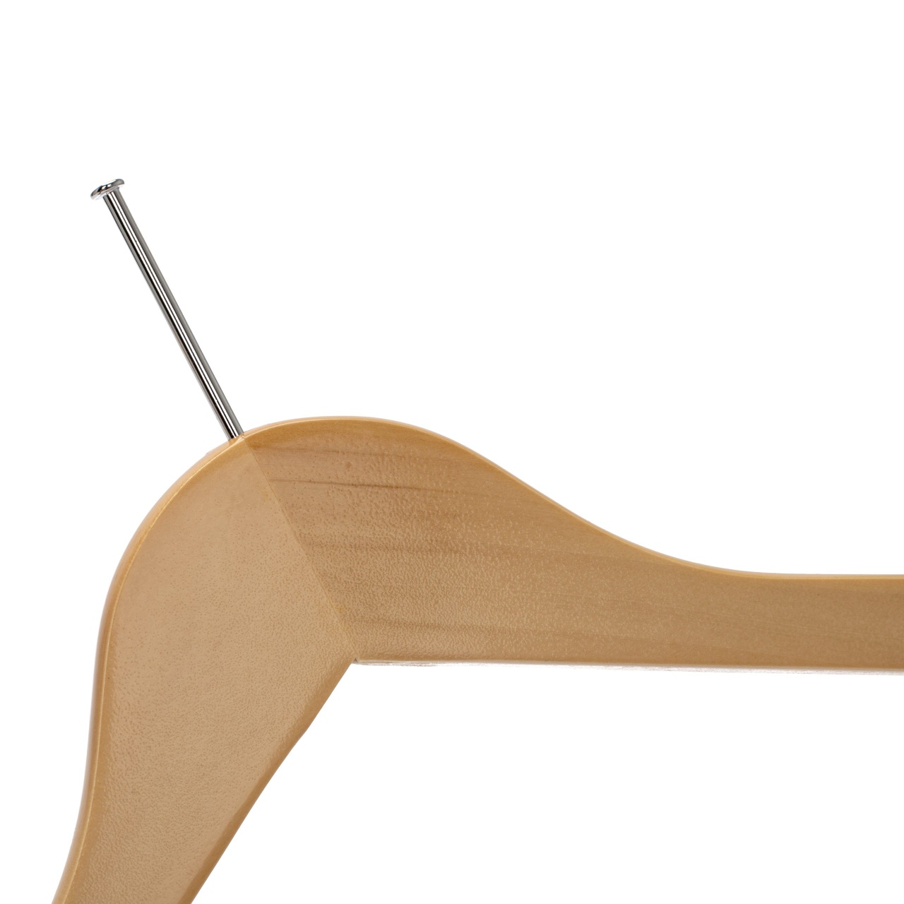 Umeraș Hotel din lemn de artar cu cârlig antifurt, Natur, 1 bucata - imagine 5