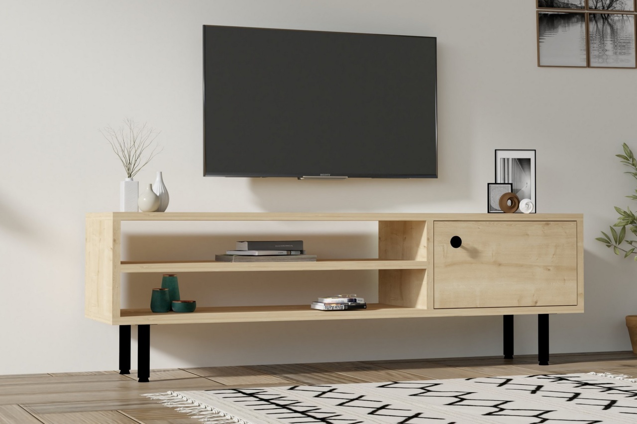 Unitate TV, Avila Sapphire, UnicUtil, Stejar Safir, Lățime: 120 cm, Înălțime: 38 cm, Adâncime: 30 cm, 495SSE1608 - view 2