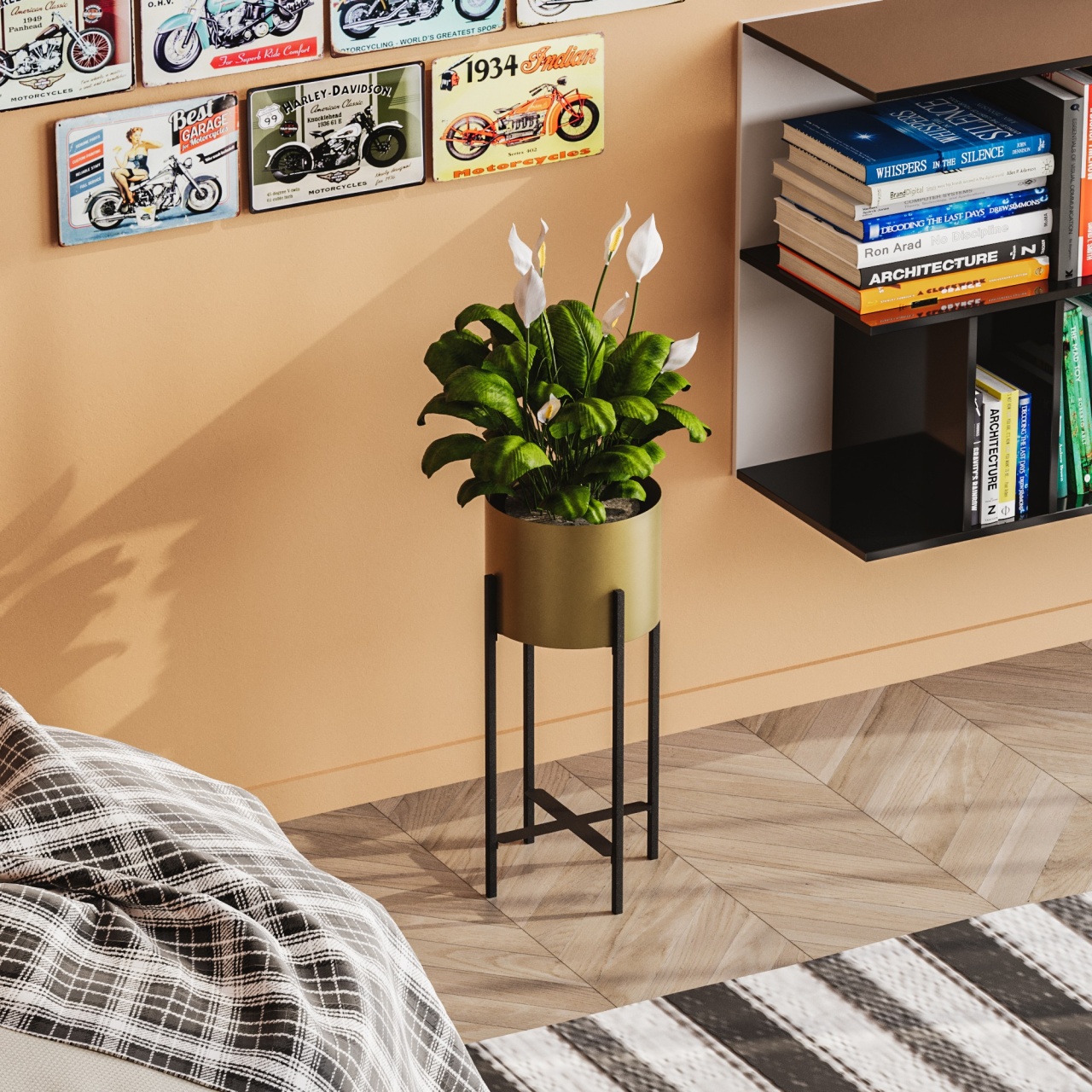 Vas Decorativ, Cloud grove, UnicUtil, Culoarea Negru Auriu - 1 | YEO