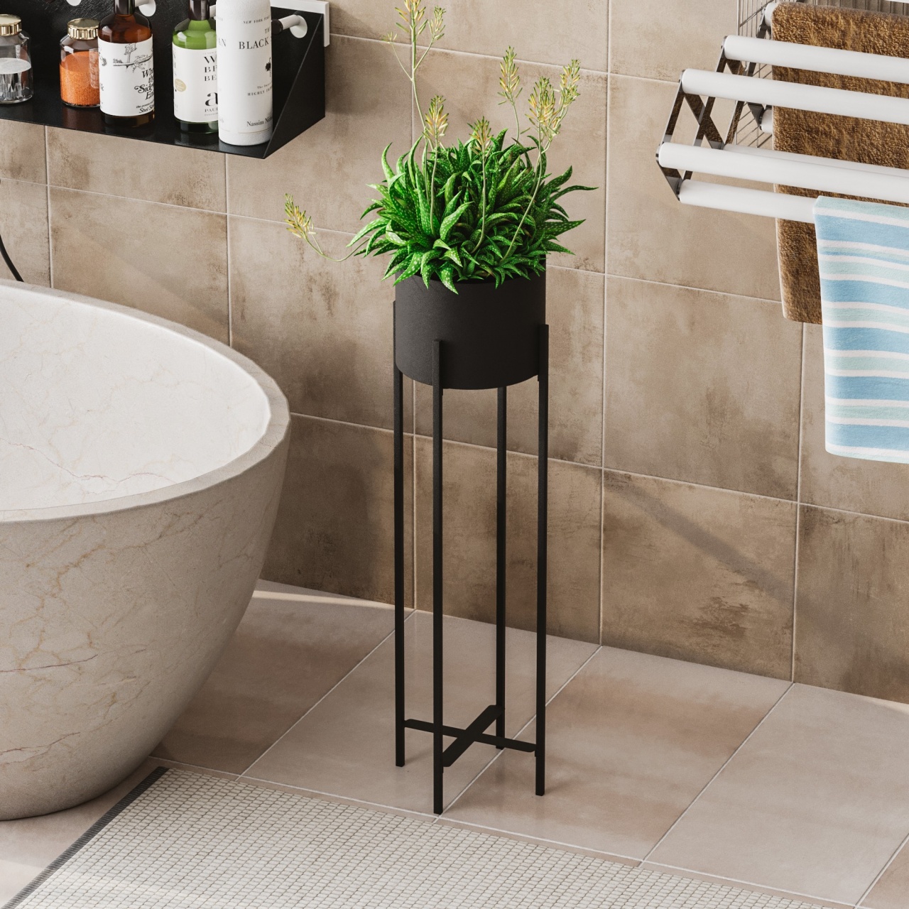 Vas Decorativ, Dust cloud, UnicUtil, Culoarea Negru - 1 | YEO