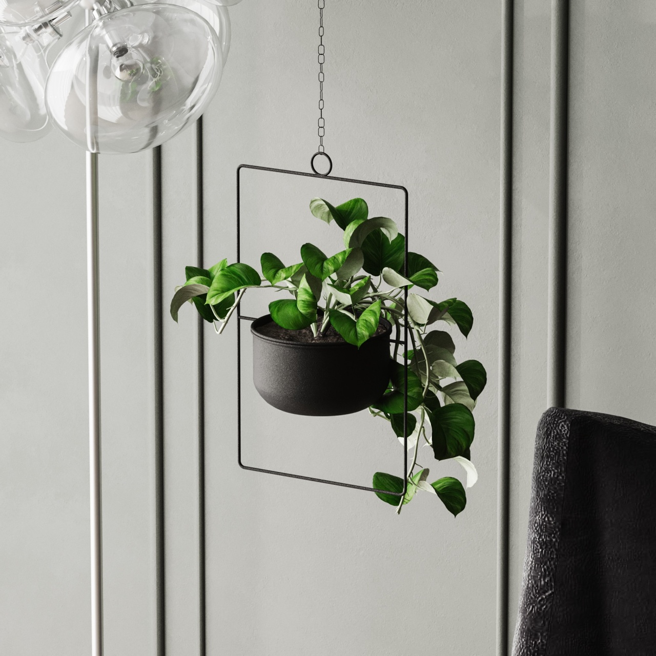 Vas Decorativ, Wave shade, UnicUtil, Culoarea Negru - 1 | YEO