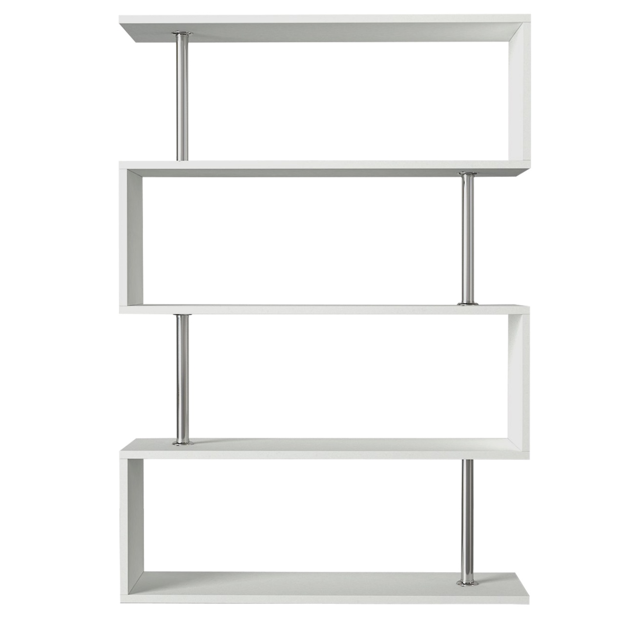 Biblioteca, Geometric Haven, UnicUtil, 90 x 25 x 129 cm, Alb - imagine 5