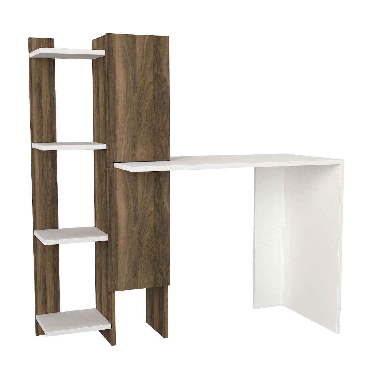 Birou, Elegant Space, UnicUtil, 116.7 x 45 x 120 cm, Alb si Maro - imagine 10