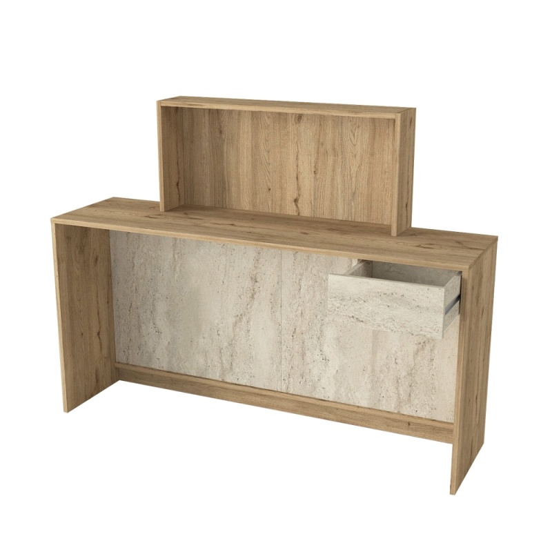 Birou recepție, Welcome Davis, UnicUtil, Bej-Travertin, 150 cm - imagine 11