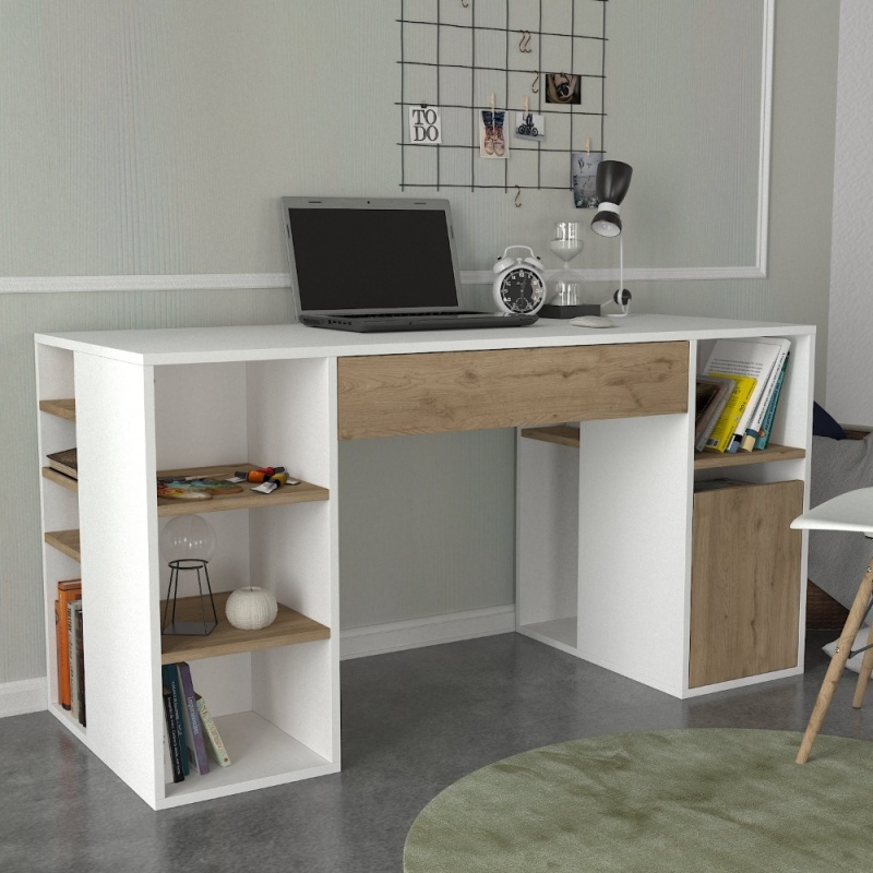 Birou, Soft Design, UnicUtil, Alb-Crem, UUDESK42
