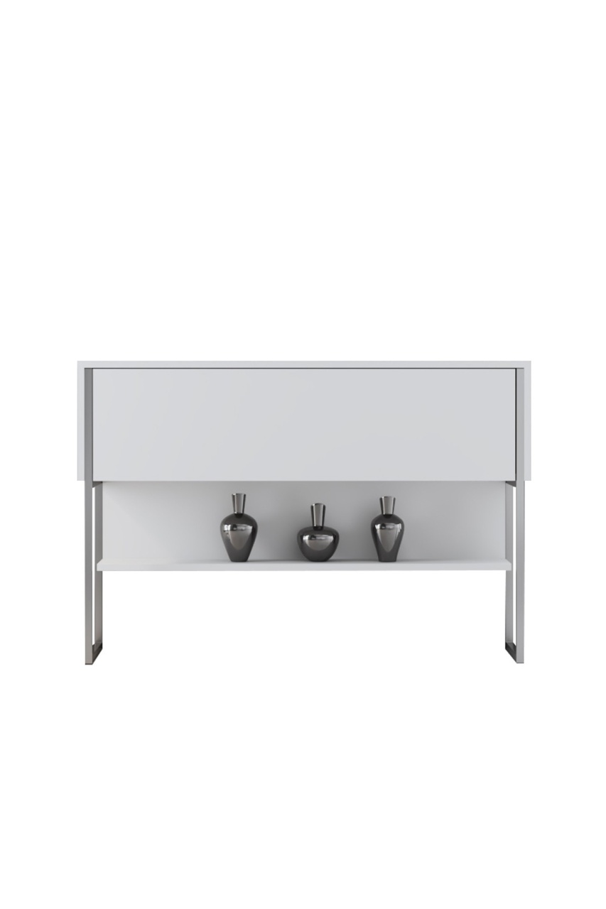 Comodă, Luxe Silver, UnicUtil, Argintiu-Alb, Lățime: 120 cm, Înălțime: 80 cm, Adâncime: 30 cm, 618BLY1405 - view 8