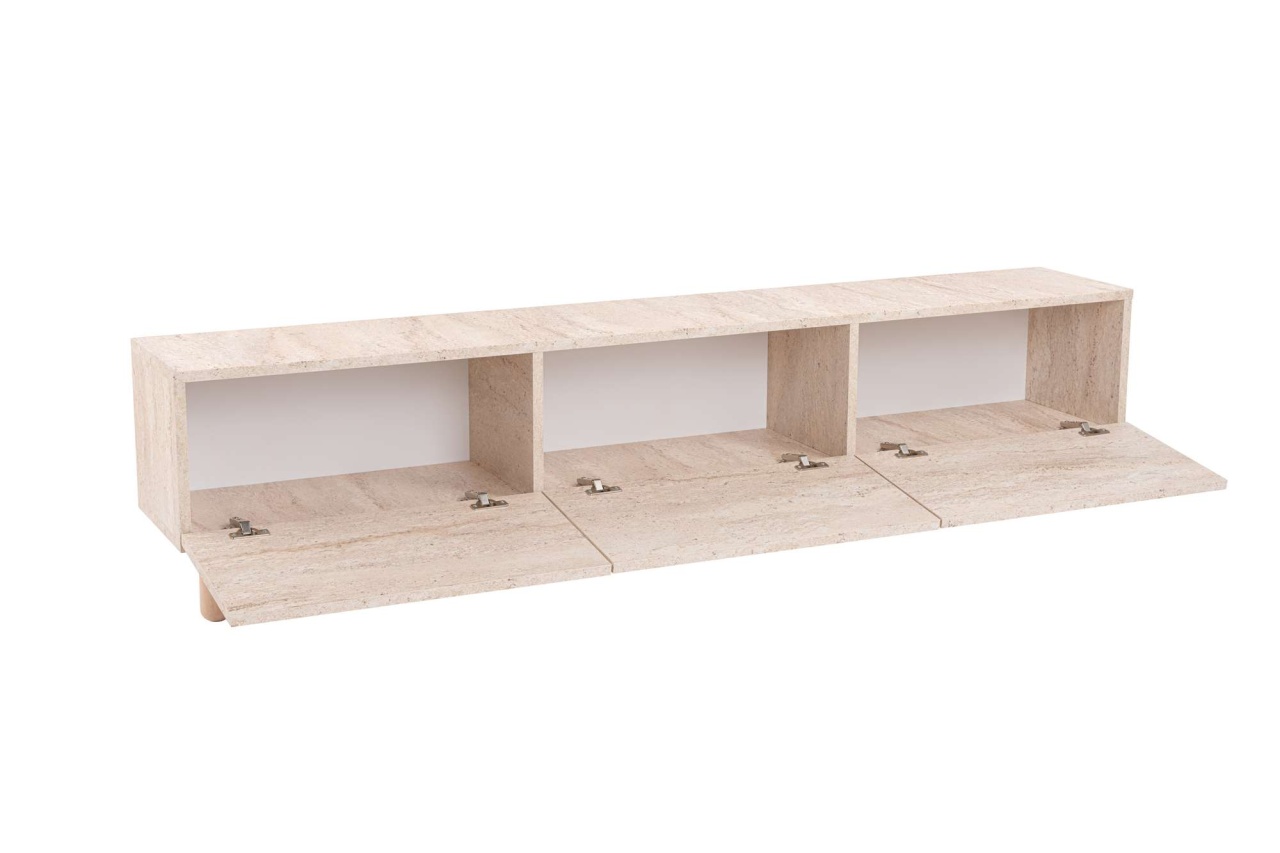 Comoda TV, Alvin Travertine, UnicUtil, Travertin, Lățime: 180 cm, Înălțime: 42 cm, Adâncime: 31,4 cm - view 7