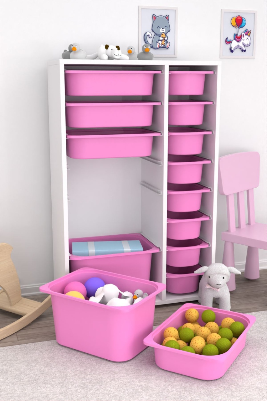 Dulap multifunctional, Echo vine, UnicUtil, Culoarea Alb Roz - 2 | YEO