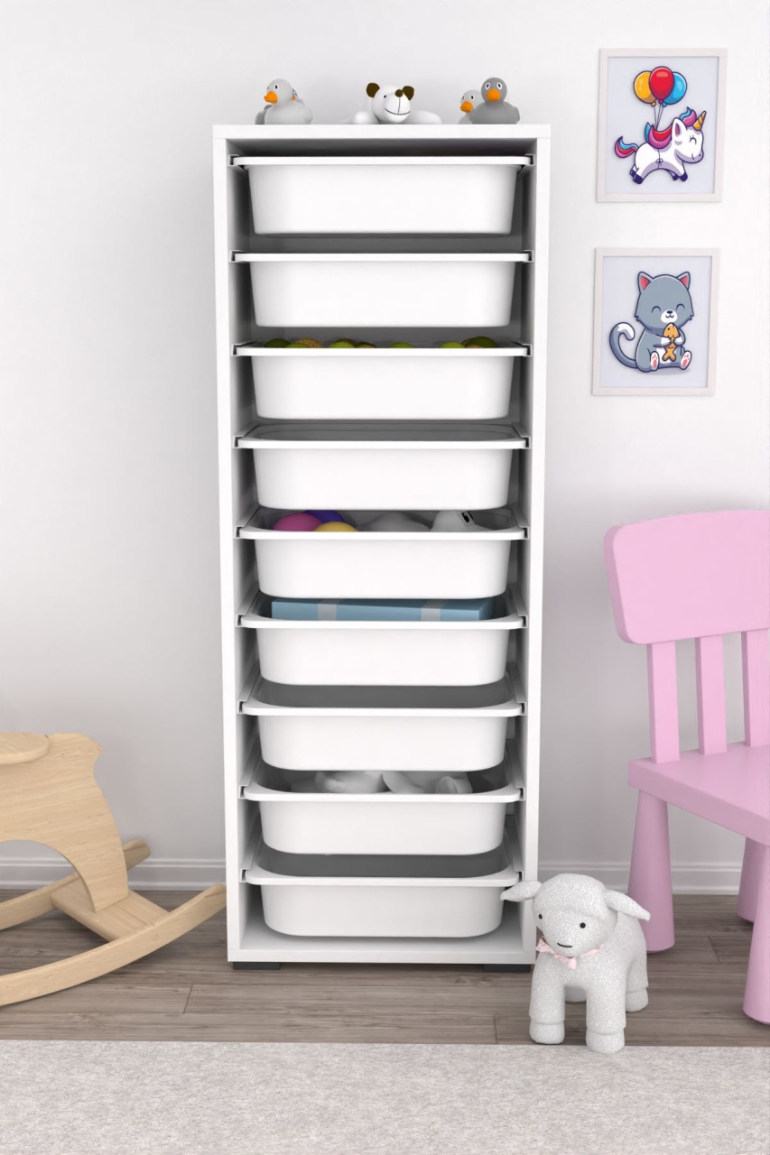 Dulap multifunctional, Peak stone, UnicUtil, Culoarea Alb - 1 | YEO