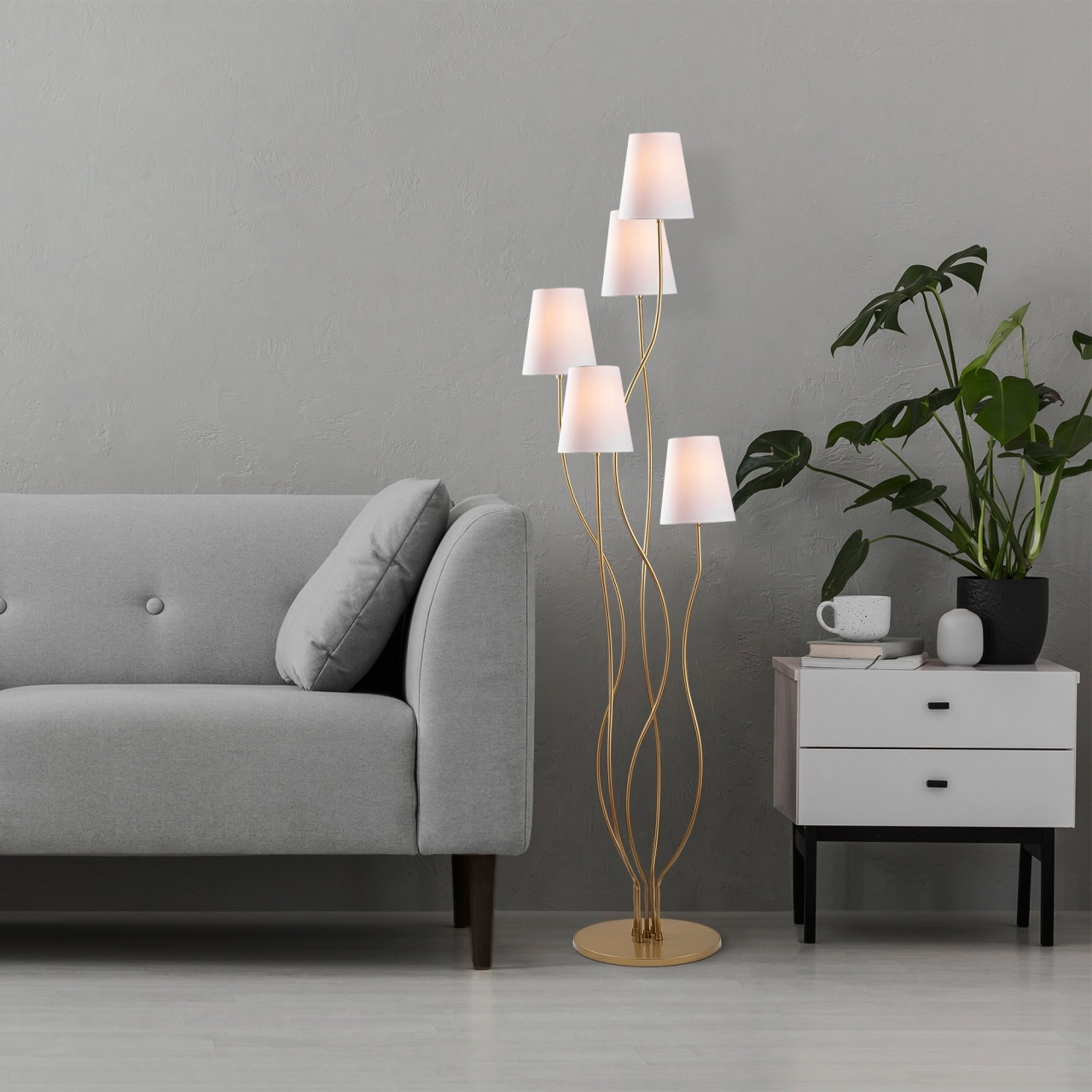 Lampadar, Echo drift, UnicUtil, Culoarea Auriu Alb - 1 | YEO