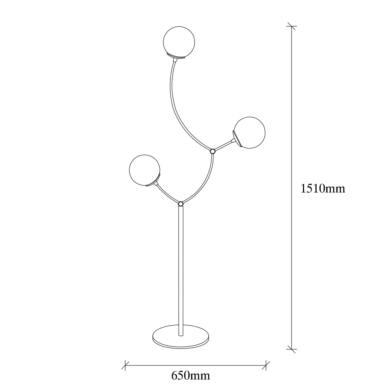 Lampadar, Thorn storm, UnicUtil, Culoarea Negru Alb - 2 | YEO