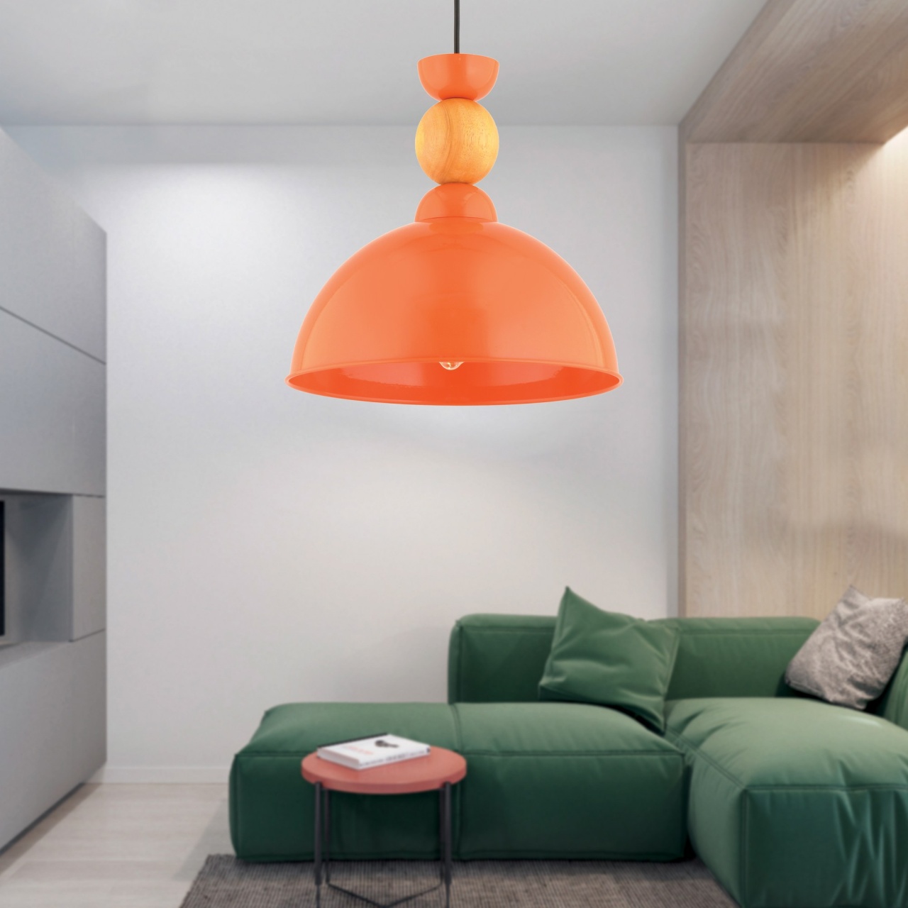 Lustra, Shell glow, UnicUtil, Culoarea Portocaliu - 1 | YEO