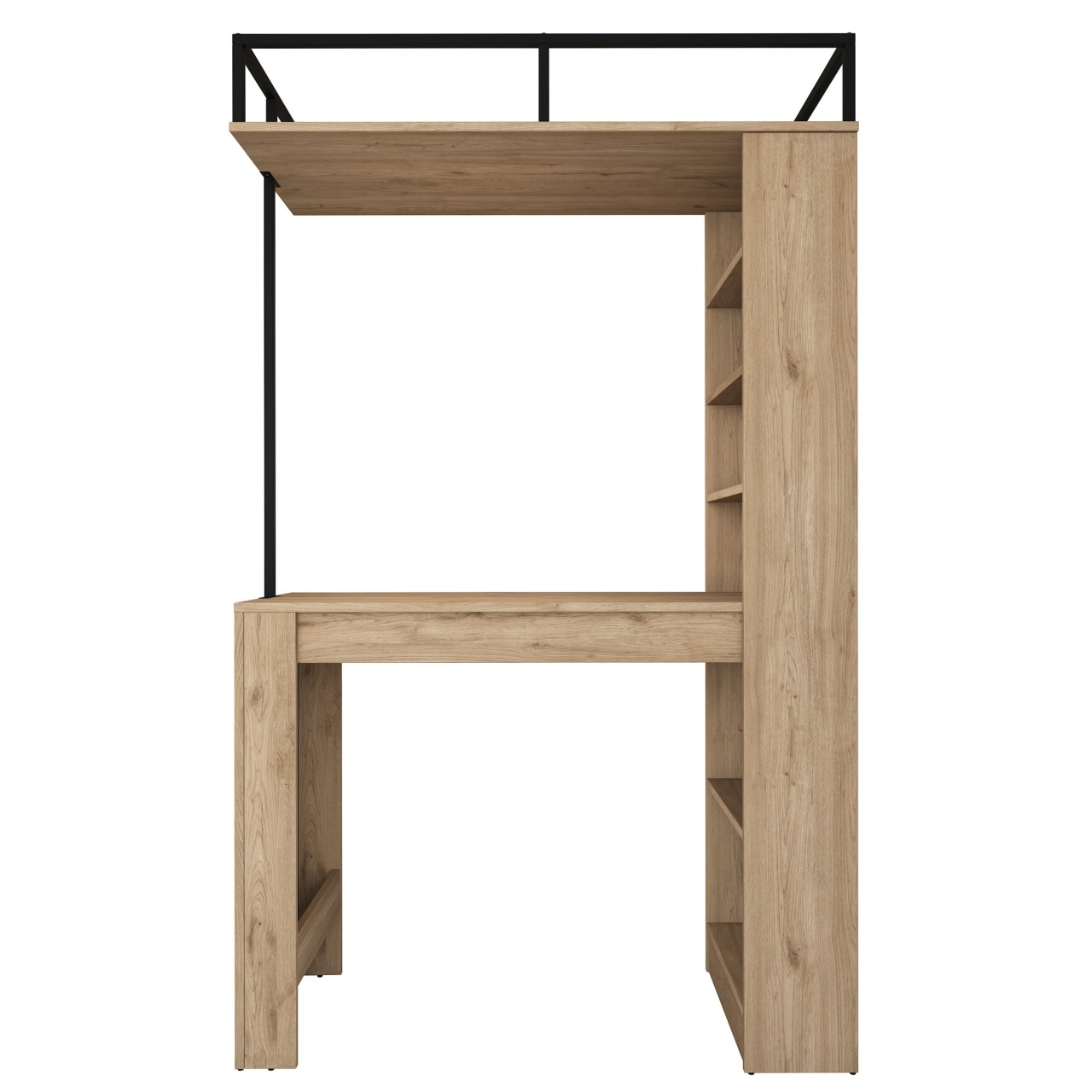 Masă de sufragerie, Ja117 3173, UnicUtil, Nuc-Negru, Lățime: 120 cm, Înălțime: 198,8 cm, Adâncime: 55,6 cm - imagine 5