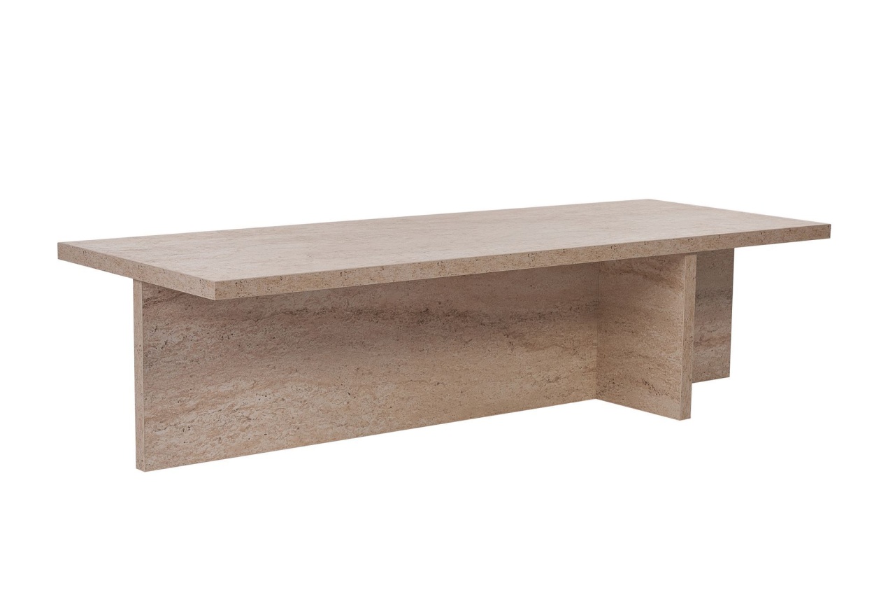 Măsuţă de cafea, Harbor Travertine, UnicUtil, Travertin, Lățime: 120 cm, Înălțime: 30 cm, Adâncime: 45 cm - view 7