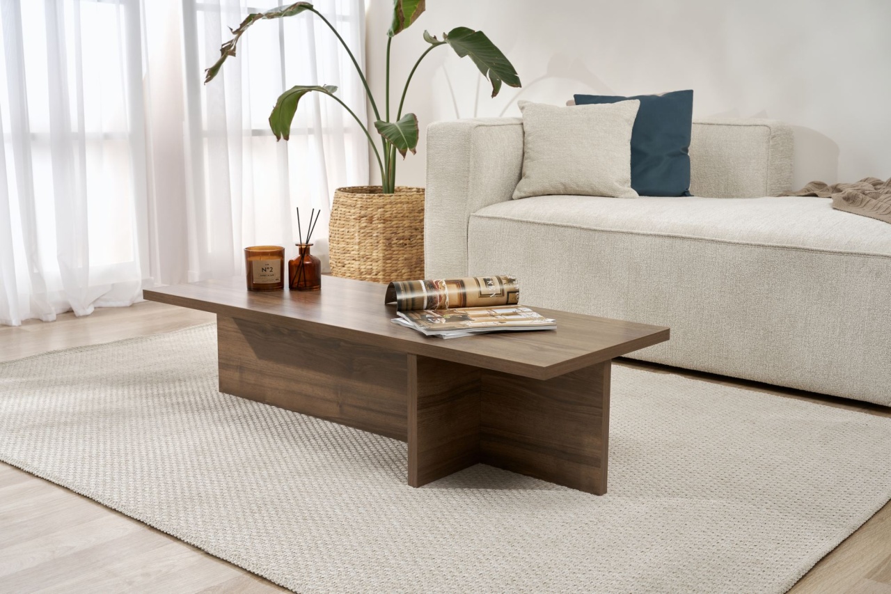 Măsuţă de cafea, Harbor Walnut, UnicUtil, Nuc, Lățime: 120 cm, Înălțime: 30 cm, Adâncime: 45 cm - view 2