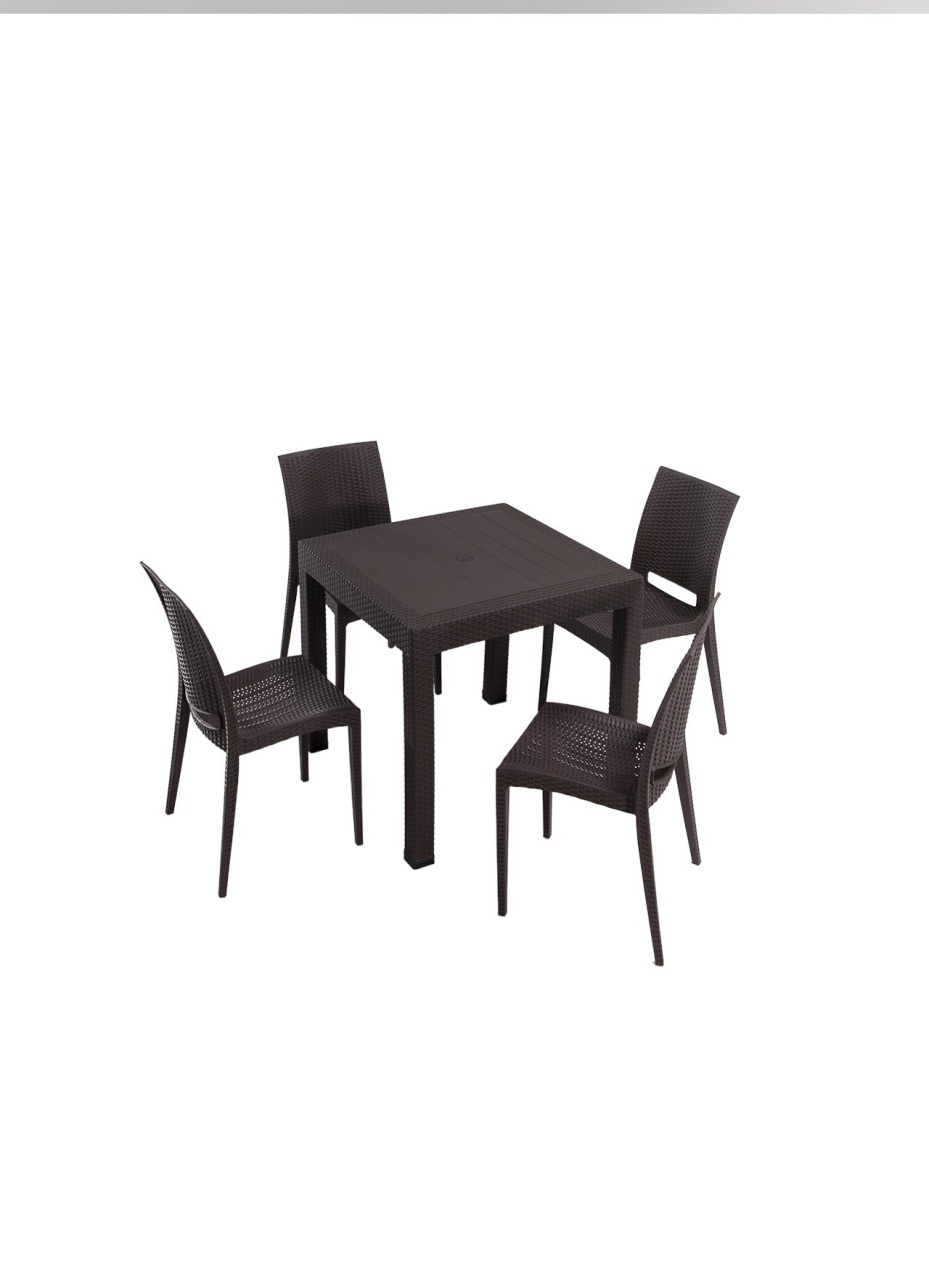 Set Gradina - Masa si Scaune (5 Bucati), Drift blaze, UnicUtil, Culoarea Maro - 1 | YEO