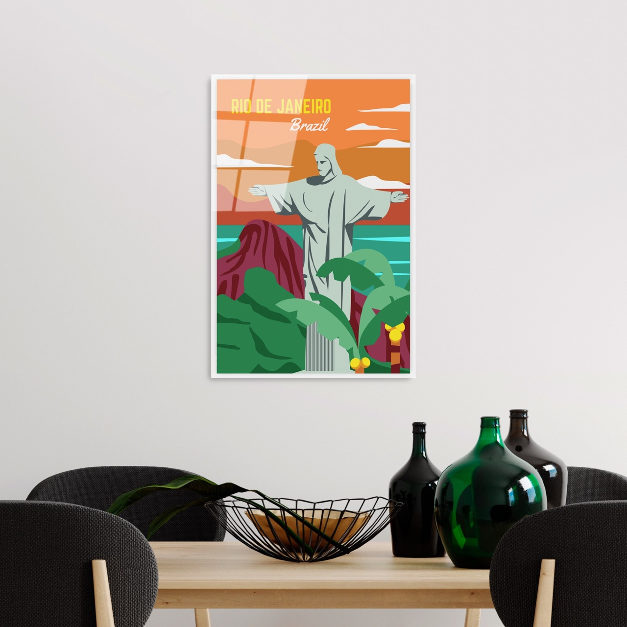 Tablou decorativ din sticla securizata, Ember vine, UnicUtil, Culoarea Multicolor - 1 | YEO