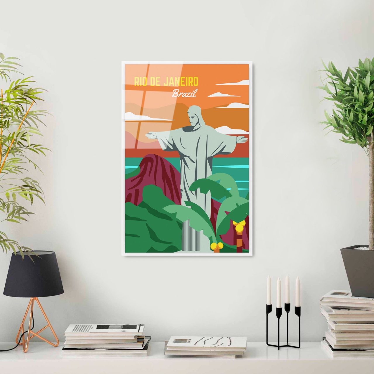 Tablou decorativ din sticla securizata, Ember vine, UnicUtil, Culoarea Multicolor
