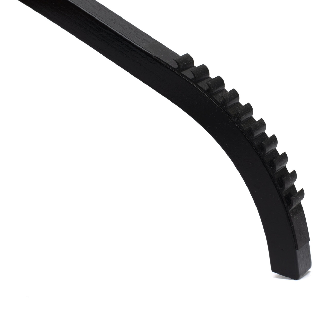 Umeraș din lemn, cu margini de cauciuc anti-alunecare si design modern, Negru, 1 bucata - imagine 3