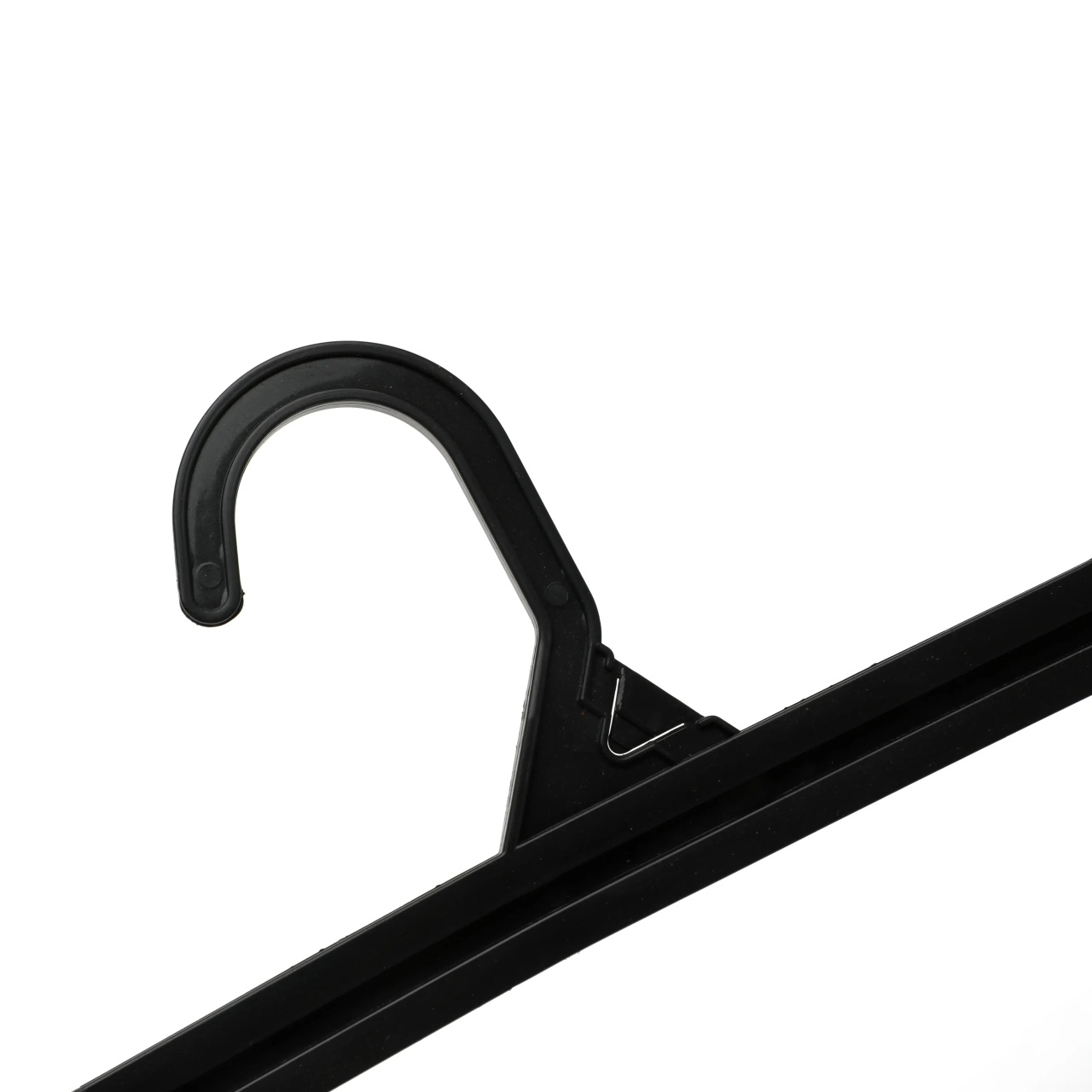 Umeraș din plastic cu clipsuri, pentru fuste/pantaloni, Negru, 1 bucata - imagine 4