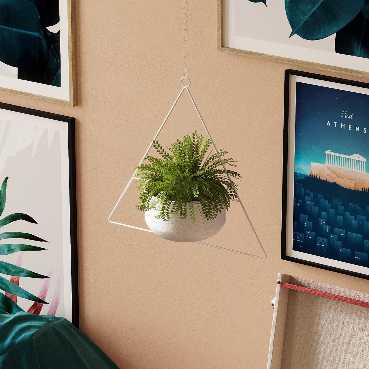 Vas Decorativ, Leaf peak, UnicUtil, Culoarea Alb - 1 | YEO