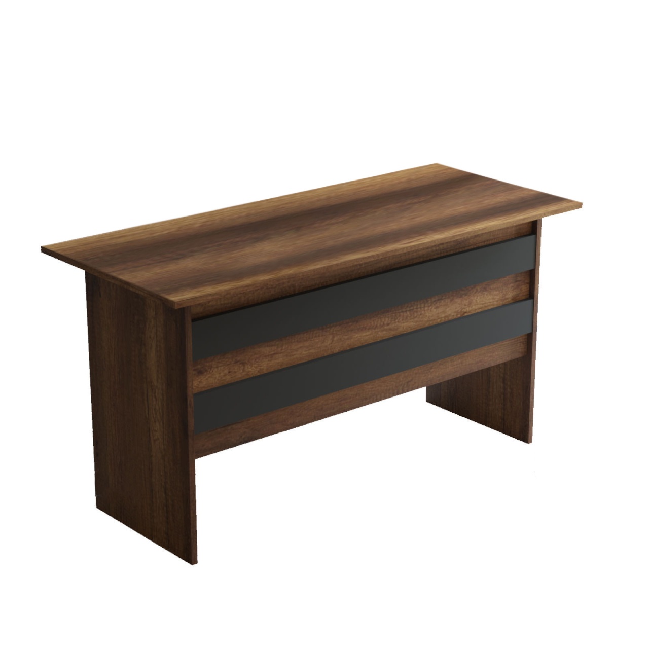 Birou de studiu, Vo1 Ba, UnicUtil, Nuc-Antracit, Lățime: 140 cm, Înălțime: 73,8 cm, Adâncime: 60 cm - view 5