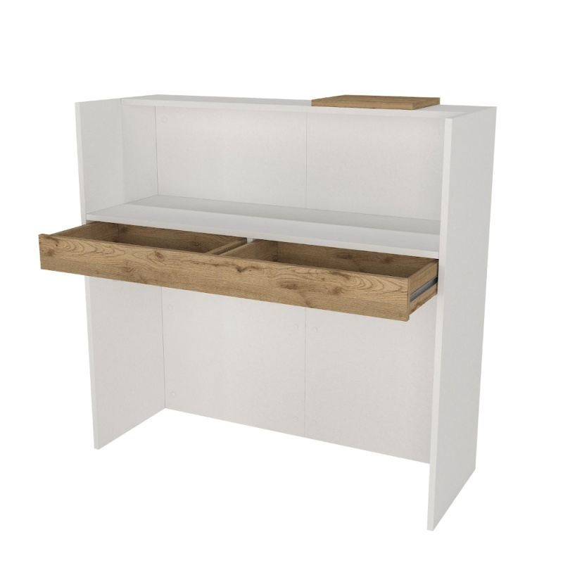 Birou recepție, Navita LED Front Desk, UnicUtil, Alb-Bej - imagine 6