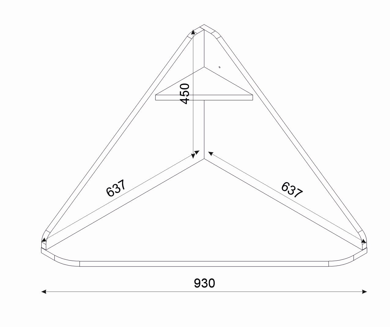 Birou suspendat pentru perete, UnicUtil, 93 x 64 x 45 cm, Alb - 2 | YEO