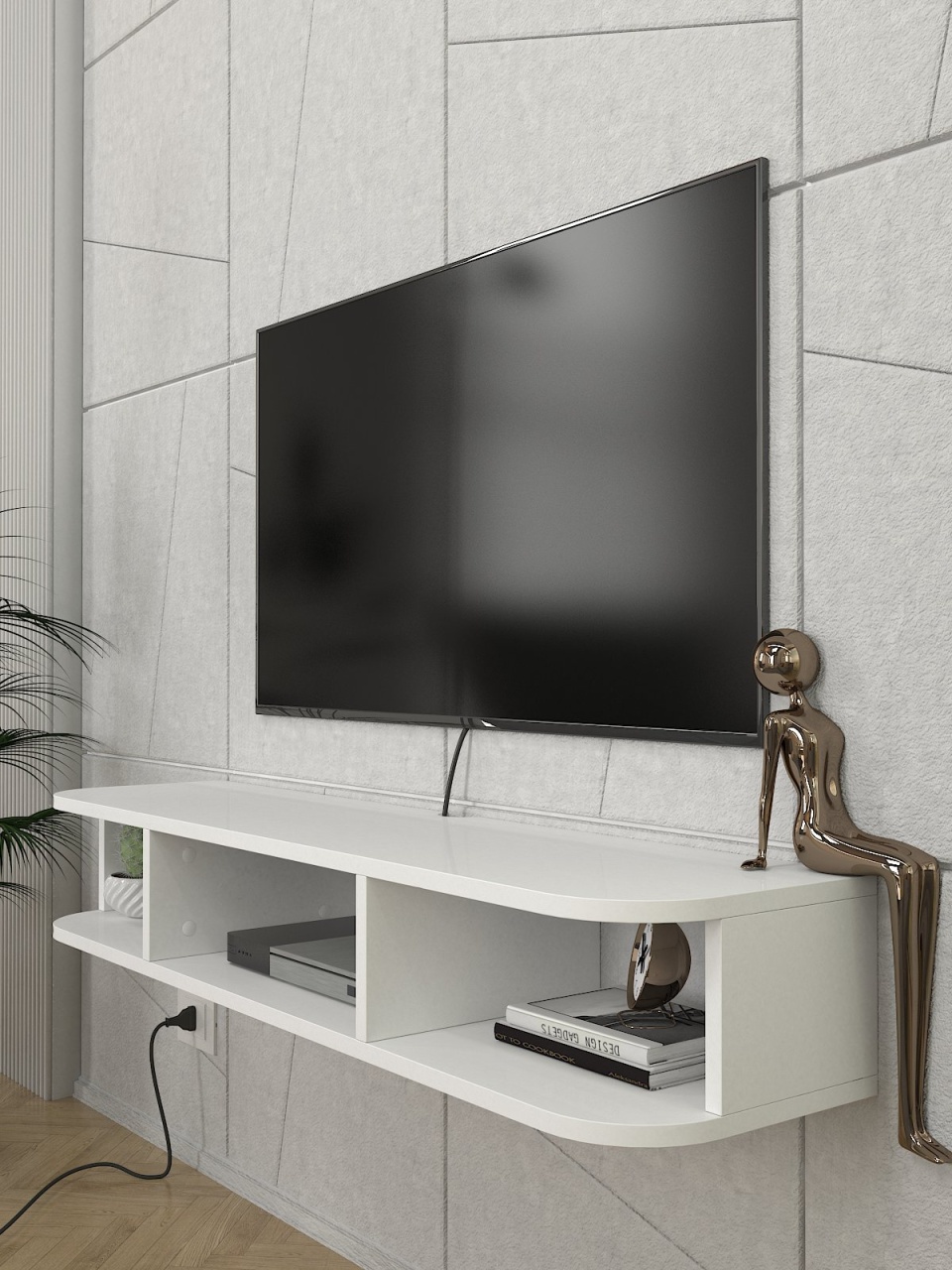 Comoda TV, Classic Touch, UnicUtil, Alb, UUTVU27