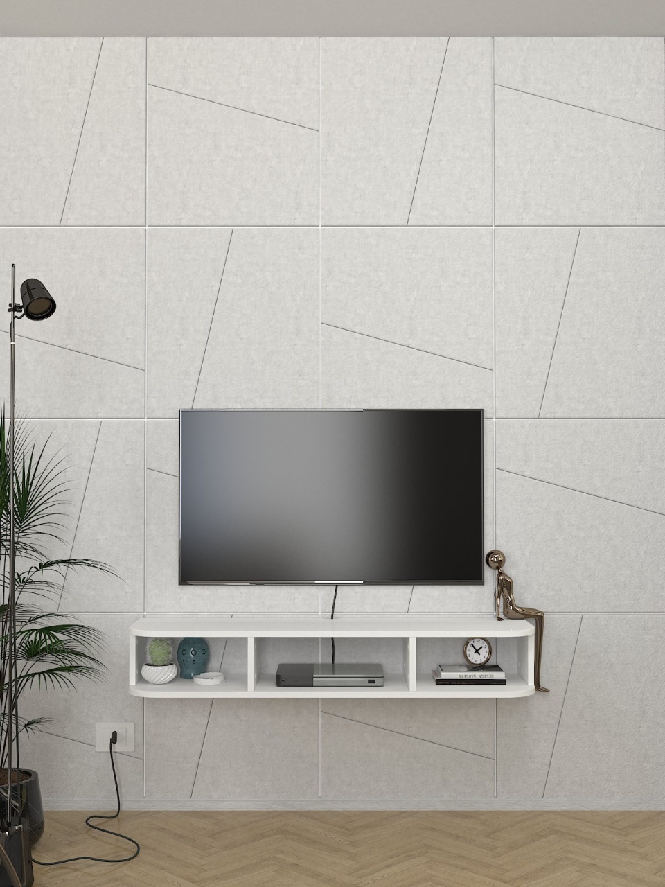 Comoda TV, Classic Touch, UnicUtil, Alb - imagine 2