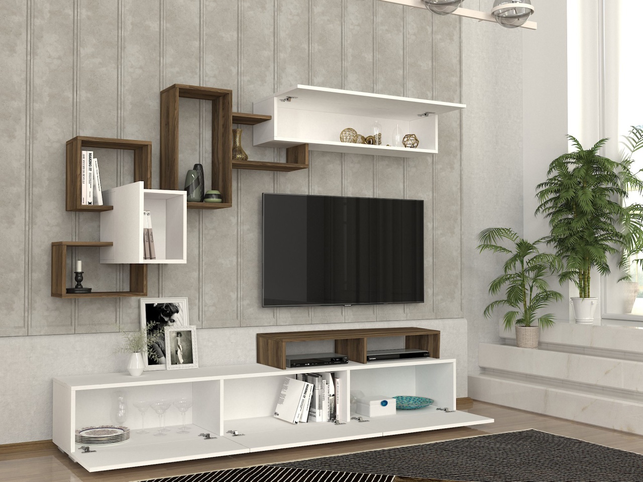 Comoda TV, Sharp Line, UnicUtil, Alb-Maro - imagine 3