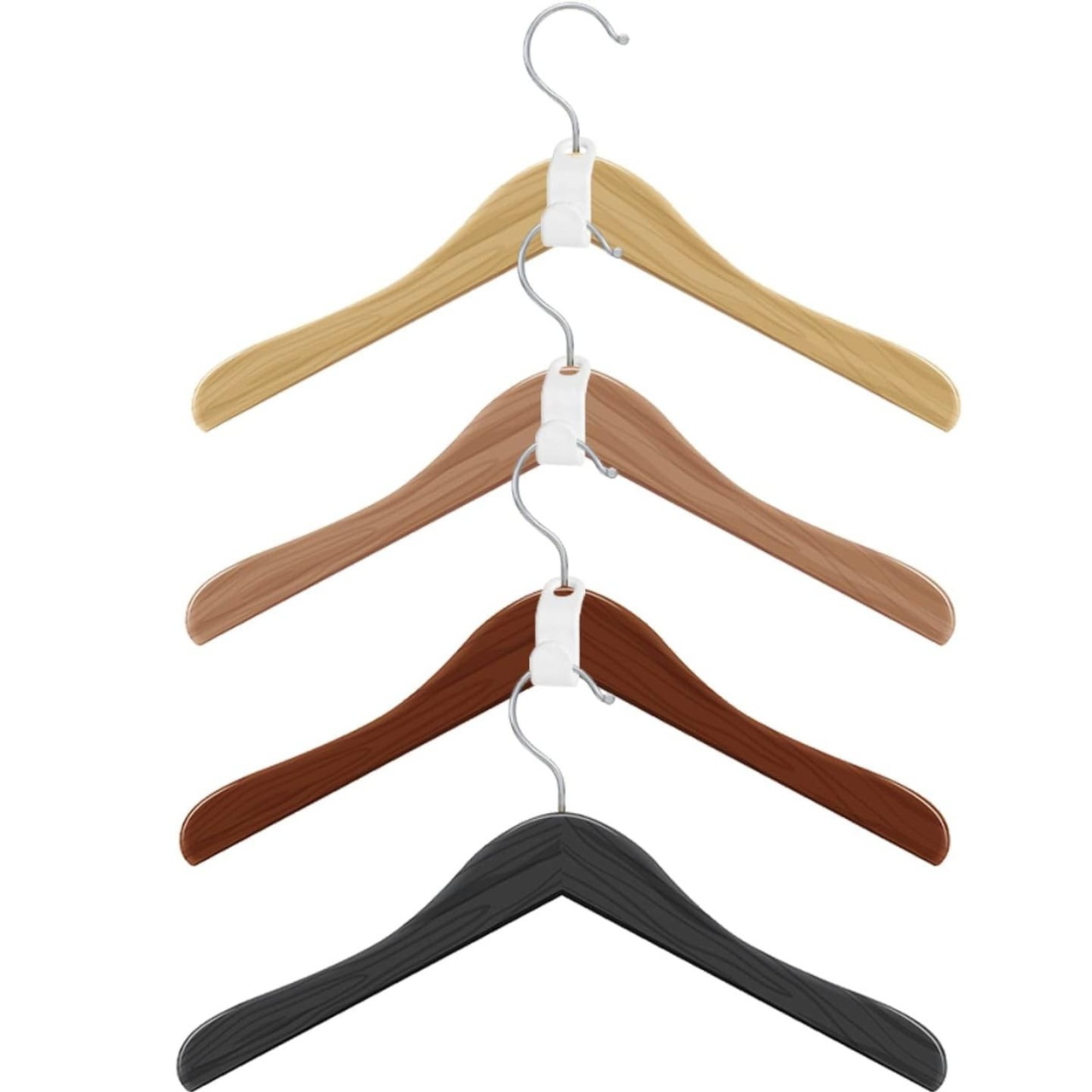 Conector tip carlig pentru umerase, Plastic, Alb, 1 bucata - imagine 5