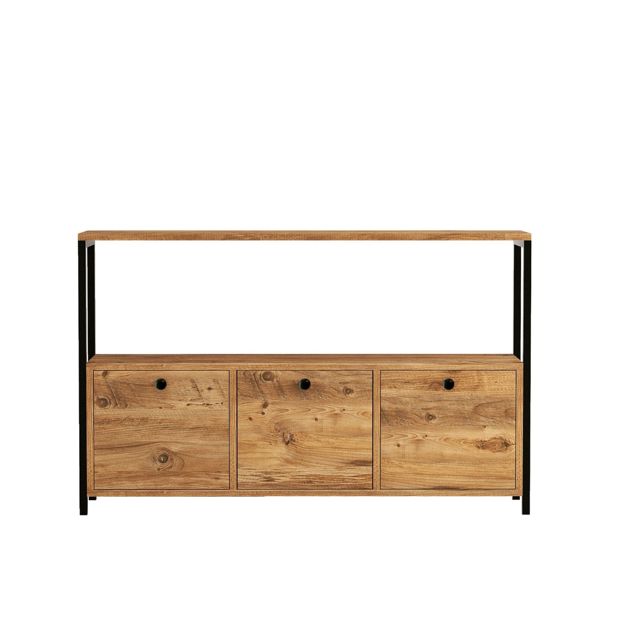 Consolă, Nero V2, UnicUtil, Pin Atlantic-Negru, Lățime: 120 cm, Înălțime: 75 cm, Adâncime: 30 cm - view 6
