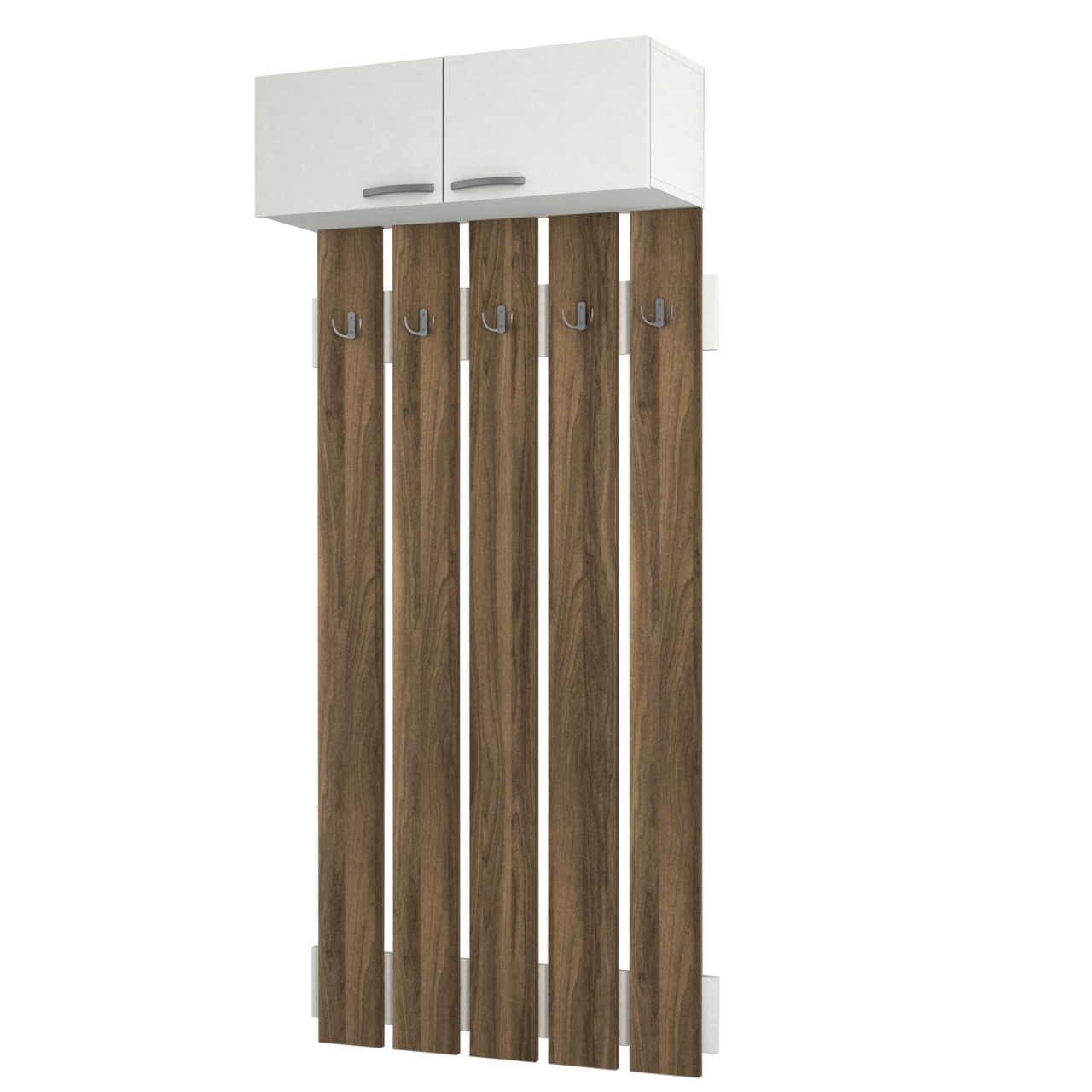 Cuier, BrownWall Order, UnicUtil, 90 x 31.4 x 209.5 cm, Alb-Maro - imagine 6