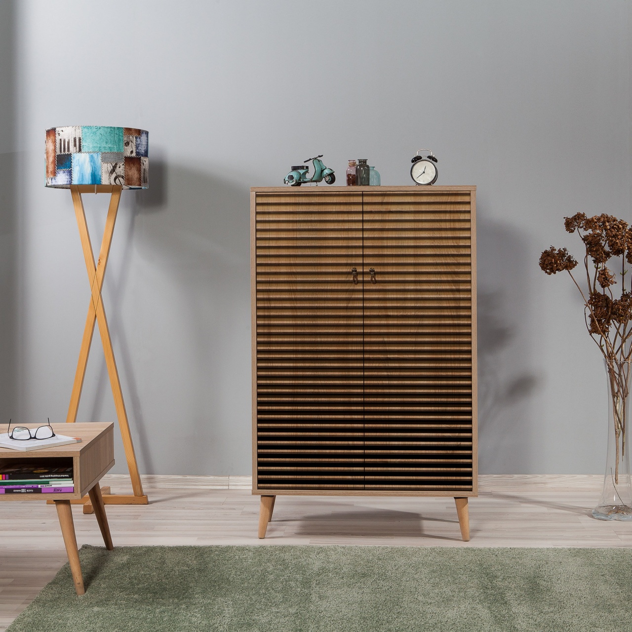 Dulap multifuncțional, Multibox 220, UnicUtil, Stejarul Sonoma, Lățime: 80 cm, Înălțime: 127 cm, Adâncime: 36 cm - view 2