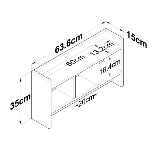 Etajera Organizator pentru bucatarie, alb, UnicUtil, 63.6 x 35 x 15 cm - 1 | YEO